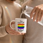 Personalised Rainbow LGBTQ 11 oz 15 oz Ceramic Mug with Name and Text Daily Use Pride Parade Anniversary Gift for LGBTQ Couple
