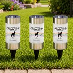 Personalised Rainbow Bridge Dog Silhouette Paw Print Solar Garden Light with Name and Year Garden Decor Memorial Sympathy Gift for Pet Owner Lover