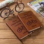 Gepersonaliseerd Ideeën Ik Had Tijdens Het Fietsen A5 PU Leren Notitieboekje Met Naam Dagelijks Gebruik Verjaardagscadeau voor Fietsfanaat