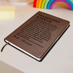 Personalized Transplant Warrior A5 Leather Journal Notebook with Name and 100 Pages Paper Birthday Inspirational Gift for Organ Transplant Survivors