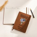 Personalized Birth Flower Bouquet Graduation Cap A5 Notebook with School Name and Year Class of 2026 Study Stationery Graduation Gift for Graduates