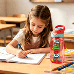 Personalised Multicolour Book Apple Star Pattern 16 oz Kid Water Bottle with Name Back to School Children's Day Birthday Gift for Kids ﻿ ﻿