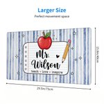 Personalized Teach Love Inspire Non-Slip Mouse Pad Desk Mat with Appellation and Name Daily Use Teacher’s Day Gift for Teacher