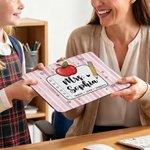 Personalized Teach Love Inspire Non-Slip Mouse Pad Desk Mat with Appellation and Name Daily Use Teacher’s Day Gift for Teacher