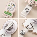 Personalized Subject Goose Acrylic Retractable Badge Reel with Text Teacher's Day Appreciation Birthday Gift for Teacher