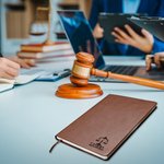 Personalised Scales of Justice PU Leather Notebook with Name and 100 Lined Pages Birthday Appreciation Office Gift for Lawyer