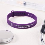 Personalized Multicolor Adjustable Waterproof Silicone Medical Alert ID Bracelet with Engraved Text  Emergency Allergy Gift for Adults Kids