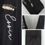Personalised Birth Flower Heat Resistant Waterproof Hair Tool Storage Bag with Name Travel Daily Dorm Use Birthday Gift for Woman Mum