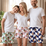 Personalised Photo Design Checkerboard Pyjama Bottoms with Name and Extra Pocket Bedroom Wear Birthday Gift for Woman Man Pet Owner