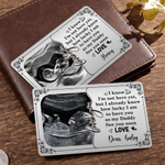 Personalised Love Baby Ultrasound Photo Wallet Card with Name Anniversary Baby Shower Pregnancy Reveal Gift for Husband Expectant Father