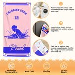 Personalized Multicolor Swimming Silhouette Quick Dry Oversized Magnetic Beach Towel with Name and Text Training Beach Birthday Gift for Swimmer