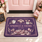 Personalised Creative Baking Element Design Doormat with Text Family Kitchen Bakery Use Opening Housewarming Gift for Baker Baking Enthusiast
