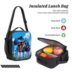 Personalized Cartoon Dinosaur Backpack Lunch Bag Pencil Case Set with Name Back to School Birthday Gift for Boys Dinosaur Lovers