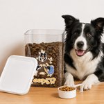 Henkilökohtainen ”A Day in the Life of a Pet” -aiheinen, kosteudenkestävä lemmikkiruokasäilytysastia, jossa on kansi ja nimi – lemmikkitarvikkeet, syntymäpäivälahja koiranomistajille ja koiranystävill