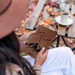 Cuaderno personalizado Aventura en la montaña 100 páginas rayadas A5 Tapa de piel con nombre Regalo de cumpleaños para entusiastas de los viajes Aventureros