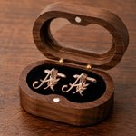 Personalized Laurel Letter Initial Man Cufflinks with Name Daily Use Anniversary Birthday Gift for Groom Best Man Husband