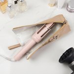 Personalised Birth Flower Heat Resistant Waterproof Hair Tool Storage Bag with Name Travel Daily Dorm Use Birthday Gift for Woman Mum