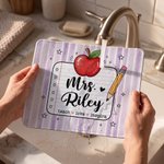 Personalized Teach Love Inspire Non-Slip Mouse Pad Desk Mat with Appellation and Name Daily Use Teacher’s Day Gift for Teacher