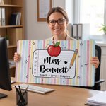 Personalized Teach Love Inspire Non-Slip Mouse Pad Desk Mat with Appellation and Name Daily Use Teacher’s Day Gift for Teacher