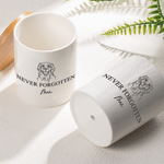 Personalised Never Forgotten Line Drawing Succulent Planter Pot with Bamboo Tray and Pet Name Sympathy Loss of Pet Memorial Gift for Pet Owner