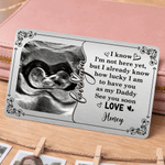 Personalised Love Baby Ultrasound Photo Wallet Card with Name Anniversary Baby Shower Pregnancy Reveal Gift for Husband Expectant Father