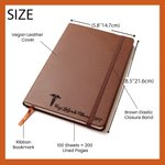 Personalised Rod of Asclepius Leather Lined Notebook with Text and 200 Pages Paper Birthday Appreciation Gift for Nurse Doctor Medical Staff