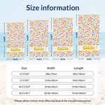 Personalised Cute Ice Cream Sun Crab Cloud Pattern Quick Dry Oversized Beach Towel with Name Beach Party Birthday Gift for Kids Friends Family