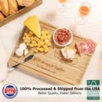 Personalized Airplane Heart Route FSC Bamboo Charcuterie Cutting Board with Names and Juice Groove Ship from USA Anniversary Gift for Couples Family