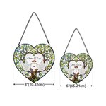 Personalised Love Bird Heart Tree Glittery Transparent Acrylic Ornament with Couple Name and Date Home Decor Anniversary Birthday Gift for Couple