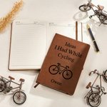 Gepersonaliseerd Ideeën Ik Had Tijdens Het Fietsen A5 PU Leren Notitieboekje Met Naam Dagelijks Gebruik Verjaardagscadeau voor Fietsfanaat