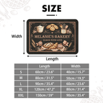 Personalised Creative Baking Element Design Doormat with Text Family Kitchen Bakery Use Opening Housewarming Gift for Baker Baking Enthusiast