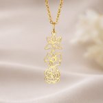 Personalised 1-6 Birth Flower Necklace Dainty Jewellery Daily Wear Birthday Gift for Women Girlfriends