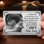 Personalised Love Baby Ultrasound Photo Wallet Card with Name Anniversary Baby Shower Pregnancy Reveal Gift for Husband Expectant Father