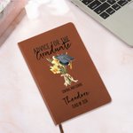 Personalized Birth Flower Bouquet Graduation Cap A5 Notebook with School Name and Year Class of 2026 Study Stationery Graduation Gift for Graduates