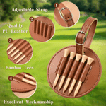 Personalisiert „It's Tee Time“ – bunter Golf-Tee aus PU-Leder, Golf-Tee-Halter, Taschenanhänger mit Namen – Geschenk zum Spieltag oder Geburtstag für Golfer und Golfbegeisterte