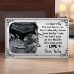 Personalised Love Baby Ultrasound Photo Wallet Card with Name Anniversary Baby Shower Pregnancy Reveal Gift for Husband Expectant Father
