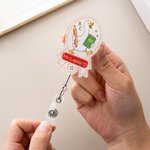 Personalized Subject Goose Acrylic Retractable Badge Reel with Text Teacher's Day Appreciation Birthday Gift for Teacher