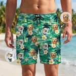 Costume da bagno personalizzato con foto tropicale hawaiana, ad asciugatura rapida, pantaloncini da spiaggia con slip in rete: regalo perfetto per feste in spiaggia, vacanze estive, festività e comple