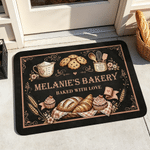 Personalised Creative Baking Element Design Doormat with Text Family Kitchen Bakery Use Opening Housewarming Gift for Baker Baking Enthusiast