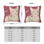 Personalized Hand-Drawn Doodle Style Pet Photo Portrait Soft Throw Pillow Cover with Name Home Decor Birthday Christmas Gift for Dog Cat Owners