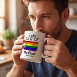 Personalised Rainbow LGBTQ 11 oz 15 oz Ceramic Mug with Name and Text Daily Use Pride Parade Anniversary Gift for LGBTQ Couple