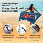 Personalisiertes Strandtuch mit Basketballspieler-Silhouette | mit Namen und Nummer | schnelltrocknende Mikrofaser | Geschenk für Basketballfans