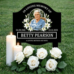 Personalised In Loveing Memory of Photo Garden Stake with Name and Date Memorial Sympathy Gift for Family