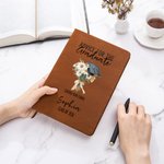 Personalized Birth Flower Bouquet Graduation Cap A5 Notebook with School Name and Year Class of 2026 Study Stationery Graduation Gift for Graduates