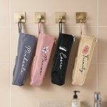 Personalised Birth Flower Heat Resistant Waterproof Hair Tool Storage Bag with Name Travel Daily Dorm Use Birthday Gift for Woman Mum