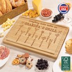 Personalized Everything Tastes Better Bamboo Cutting Board with Juice Groove Engraved Title and Name Ship from USA Father's Day Gift for Dad Grandpa