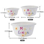 Personalized Rainbow Flower Cotton Woven Storage Basket with Text Teachers' Day Back to School Appreciation Gift for Teachers