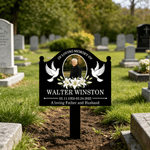 Personalised In Loveing Memory of Photo Garden Stake with Name and Date Memorial Sympathy Gift for Family