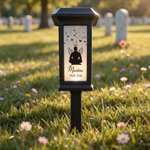 Personalised Angel Wings Silhouette Solar Garden Light with Text and Name Garden Decor Memorial Sympathy Gift for Family