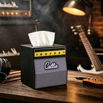 Personalised 3D Printed Speaker Style Tissue Box with Name Concert Music Festival Birthday Gift for Music Lover Rock Band
